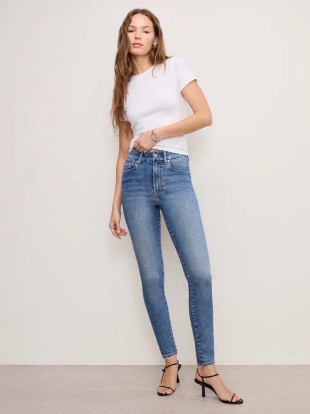Good American Always Fits Good Legs Skinny Jeans Indigo316 size 14-18